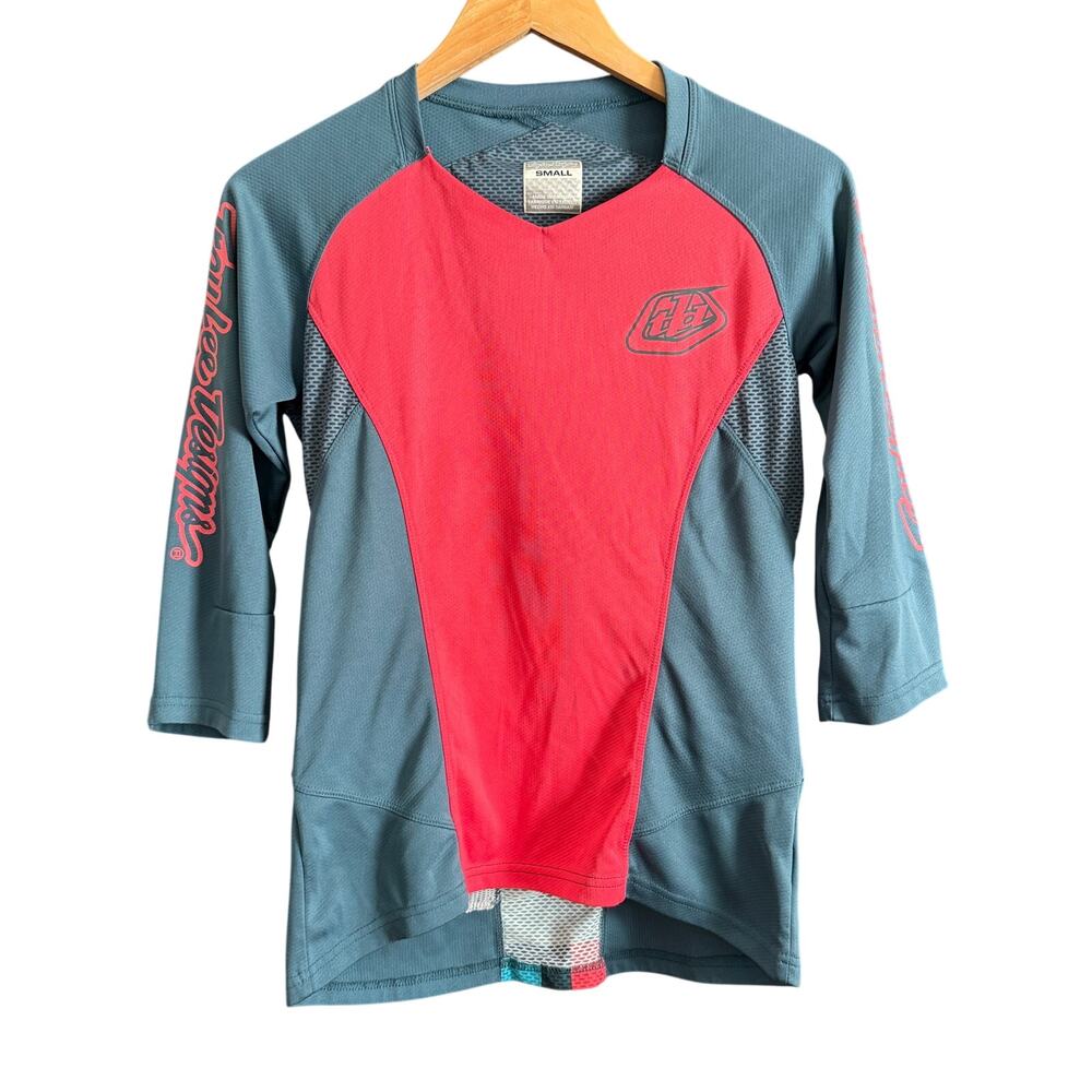 TROY LEE DESIGNS Ruckus Pink blue 3/4 length sleeves Mountain Bike Jersey Small